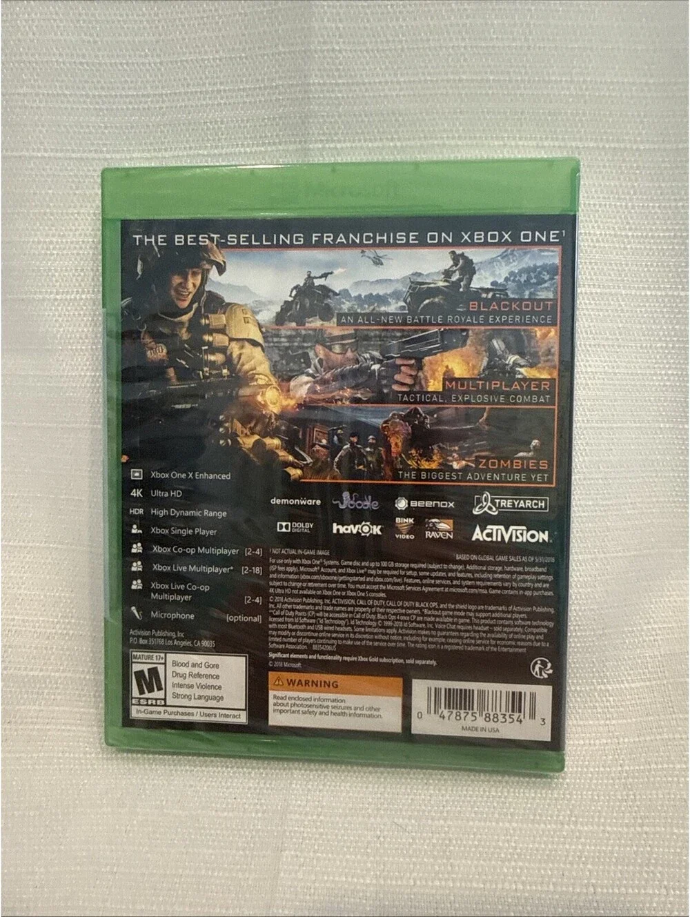 Xbox One Call of Duty Block OPS Video Game